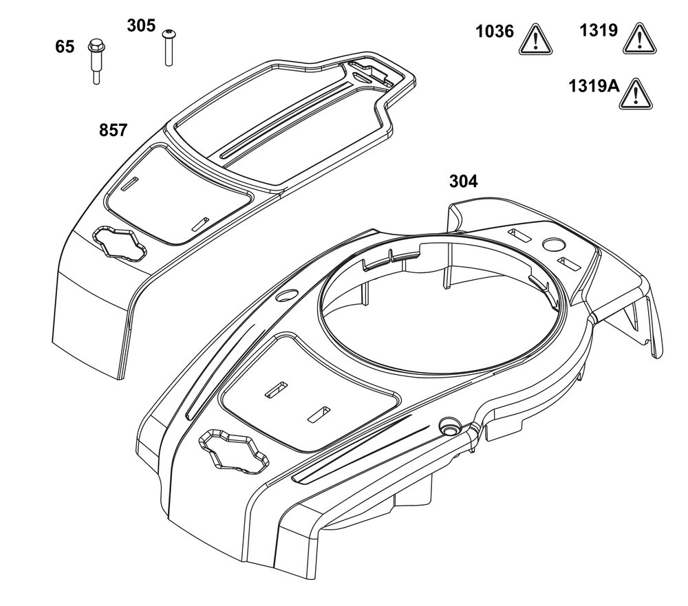 Blower Housing Diagram and Parts List for 125P02-0066-H5 100000 - 19Z999 Briggs and Stratton Engine